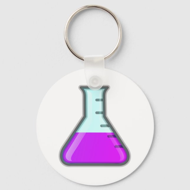 Porte-clés Bécher de la science de la chimie (Recto)