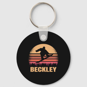 Porte-clés Beckley West Virginia Snowboard Vintage extérieur