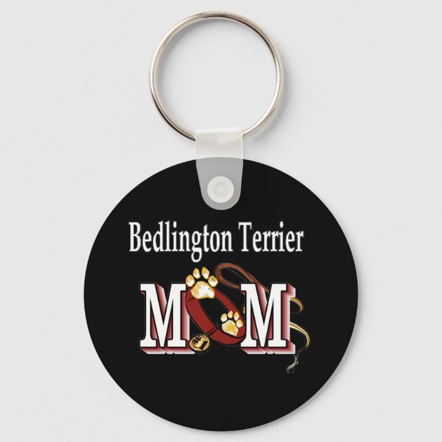 Porte-clés Bedlington Terrier Dog MOM (Recto)