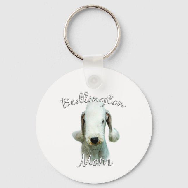 Porte-clés Bedlington Terrier Maman 2 (Recto)