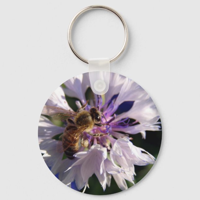 Porte-clés Bee and Blue Flower (Recto)