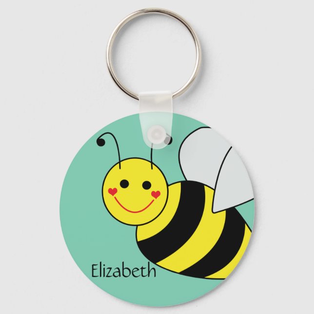 Porte-clés Bee Bumble Personnalisée (Recto)
