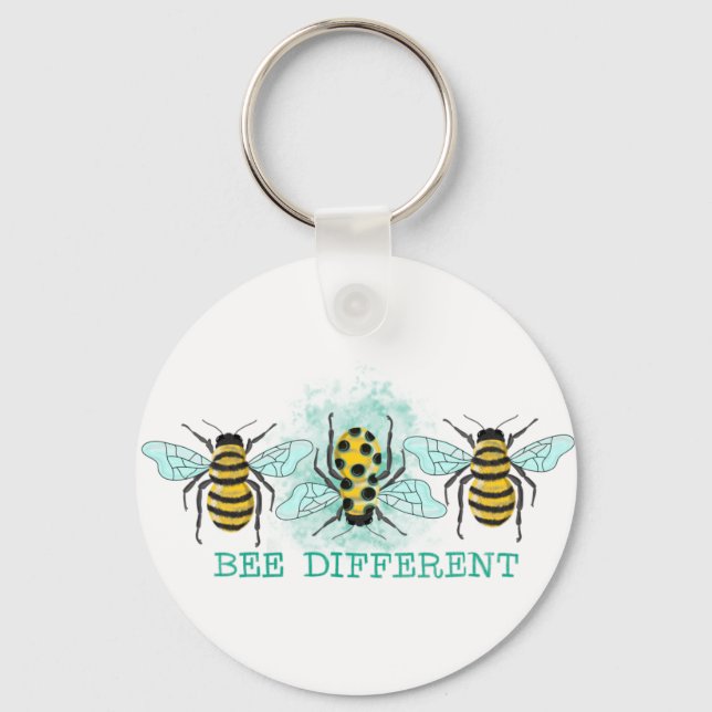 Porte-clés Bee Different Bumble Bee Trio (Recto)
