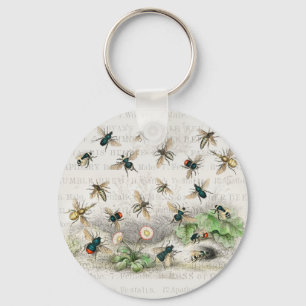 Porte-clés Bees Honey Worker Queen Nature Antique Bee