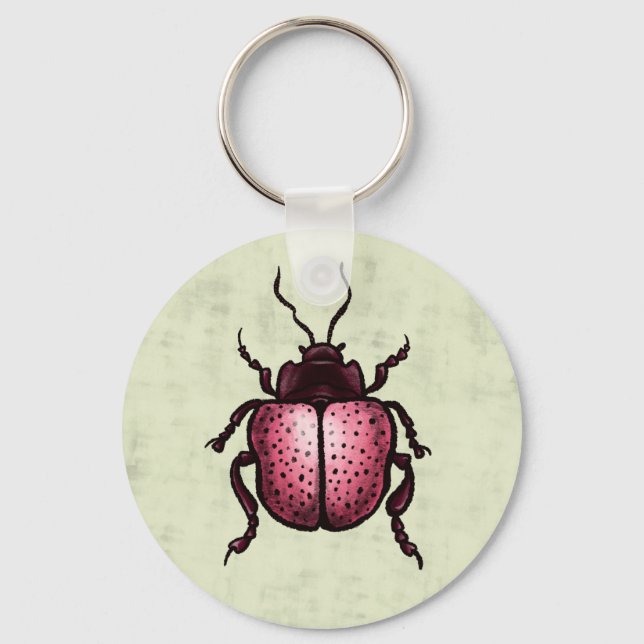 Porte-clés Beetle Rose Cute Bute Art - Insect Lover (Recto)