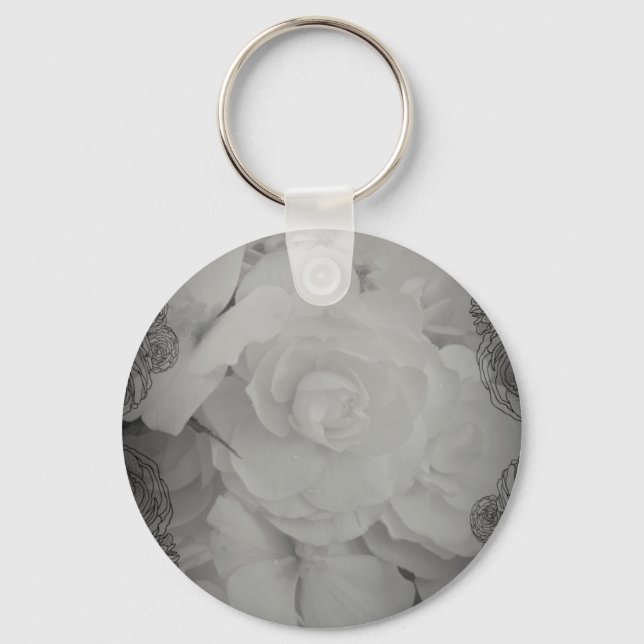 Porte-clés Bégonie blanche (Recto)