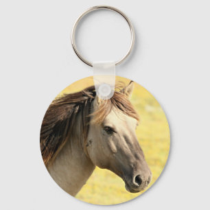 Porte-clés Beige Horse Profile
