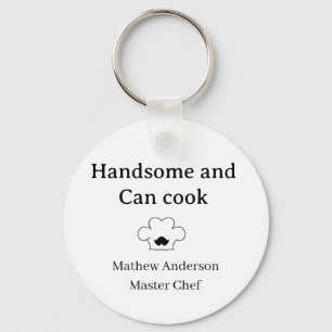 Porte-clés bel homme et cuisinier maître chef homme roi de la