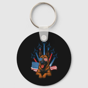 Porte-clés Belge Malinois Fighter Jet Avion Patriotique Do