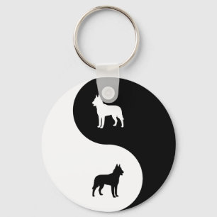 Porte-clés Belge Malinois Yin Yang