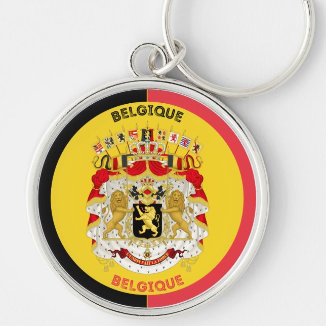 Porte-clés Belgique Belgique Blason Forme de Cercle (Devant)