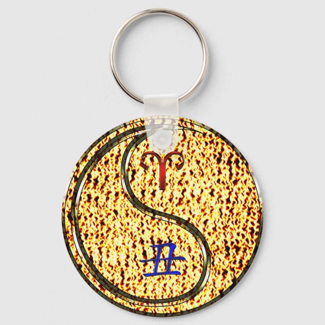 Porte-clés Béliers et sapins (Recto)