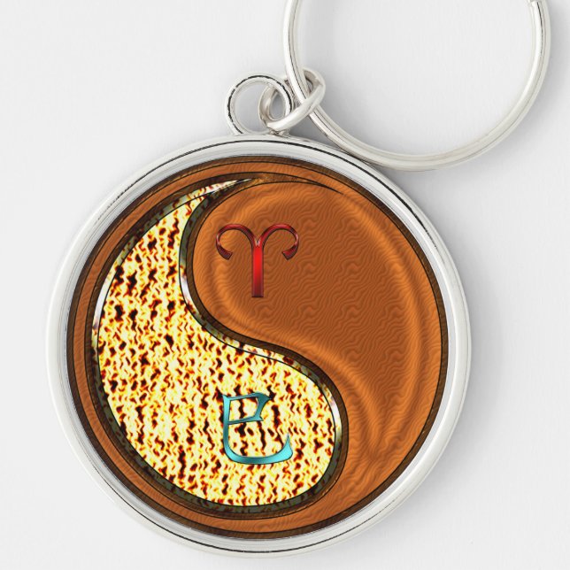 Porte-clés Béliers et serpent à bois (Devant)