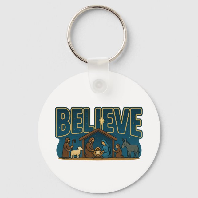 Porte-clés Believe Nativity (Recto)