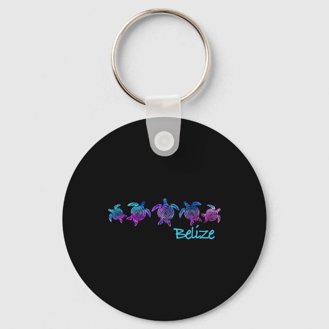 Porte-clés Belize Beach Design _ Tribal Turtle Cadeau (Recto)