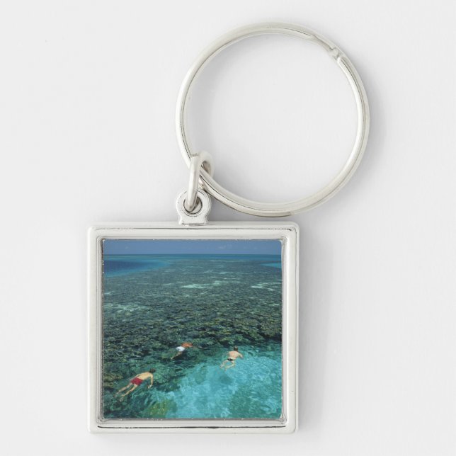 Porte-clés Belize, récif barrière, récif Lighthouse, bleu (Devant)