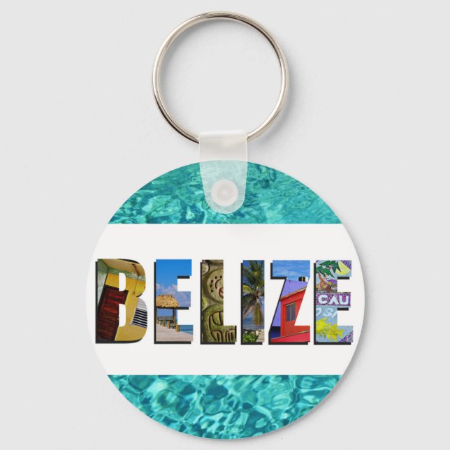 Porte-clés Belize Tropical Beach Blue Ocean Travel Photos (Recto)