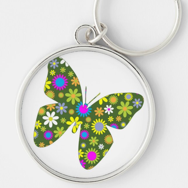 Porte-clés Belle Aile Papillon Aziza Fleur de Whimsy (Devant)