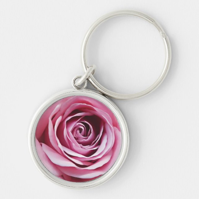 Porte-clés Belle aquarelle rose rose rose fleur (Devant)
