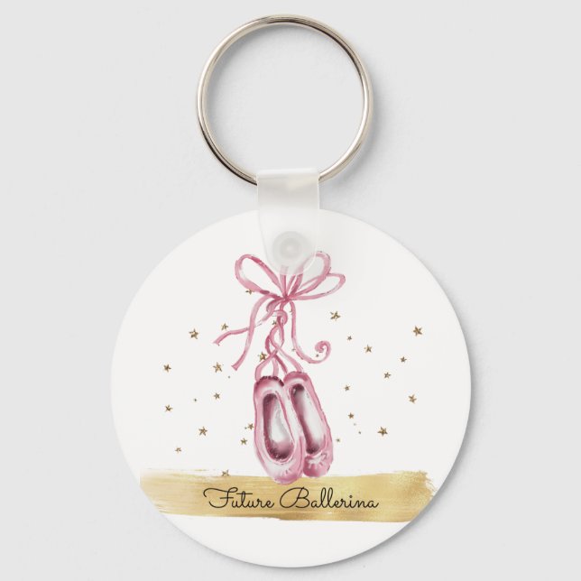 Porte-clés Belle Ballerina Chaussures Porte - clé Bouton (Recto)