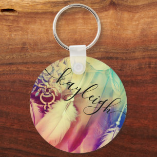 Porte-clés Belle Boho Bohemian Style Dreamcatcher Feathers