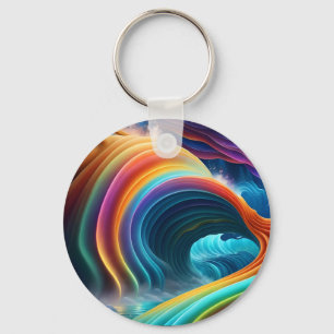 Porte-clés Belle cascade arc-en-ciel