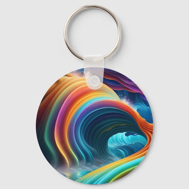 Porte-clés Belle cascade arc-en-ciel (Recto)