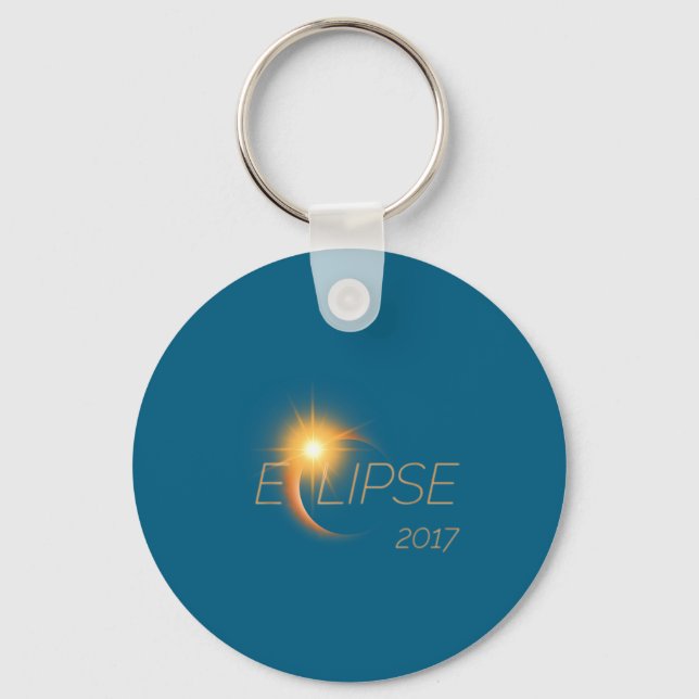 Porte-clés Belle éclipse solaire Graphique 2017  (Recto)