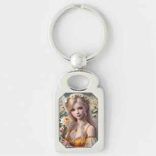 Porte-clés Belle Fée Novembre en Chrysanthèmes