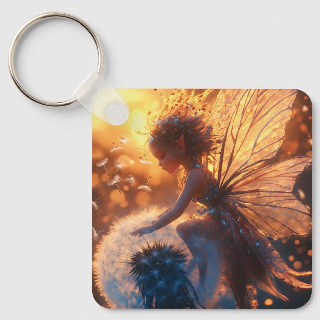 Porte-clés Belle fée solaire avec Dandelion (Recto)