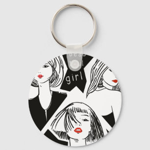 Porte-clés belle fille