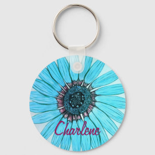 Porte-clés Belle Fleur personnalisée