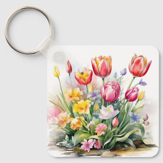 Porte-clés Belle Fleur Tulip Clavier (Recto)