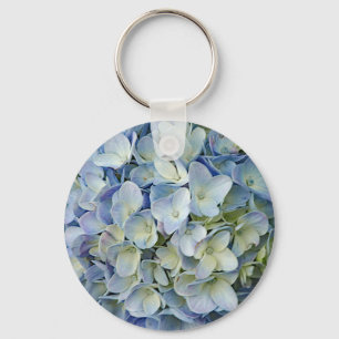 Porte-clés Belle Hydrangée Bleue Fleurs Photo