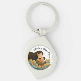 Porte-clés Belle illustration de Mère & Enfant | Fête des mèr
