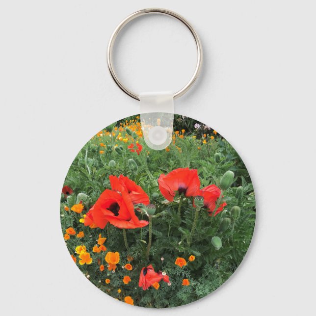 Porte-clés Belle Pavot Rouge (Recto)