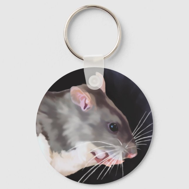 Porte-clés Belle peinture de rat (Recto)