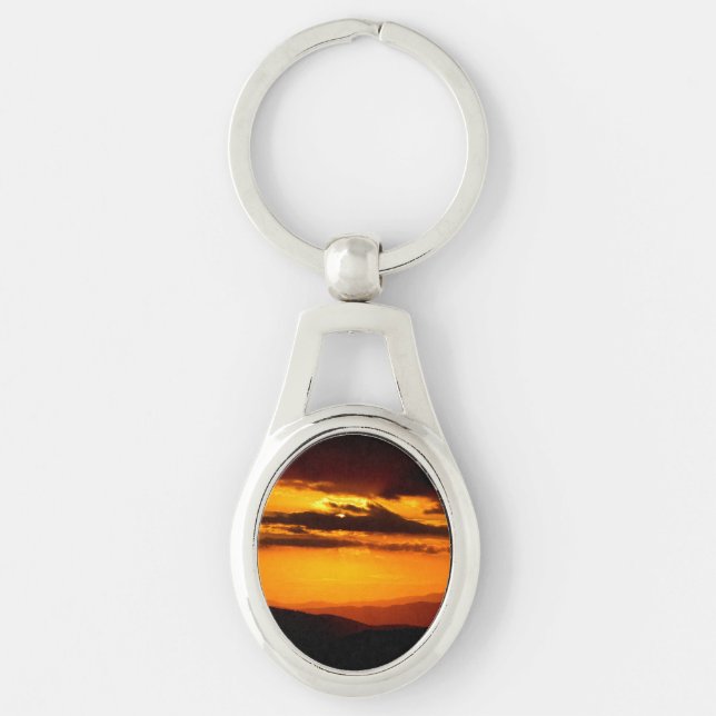 Porte-clés Belle photo coucher de soleil (Devant)