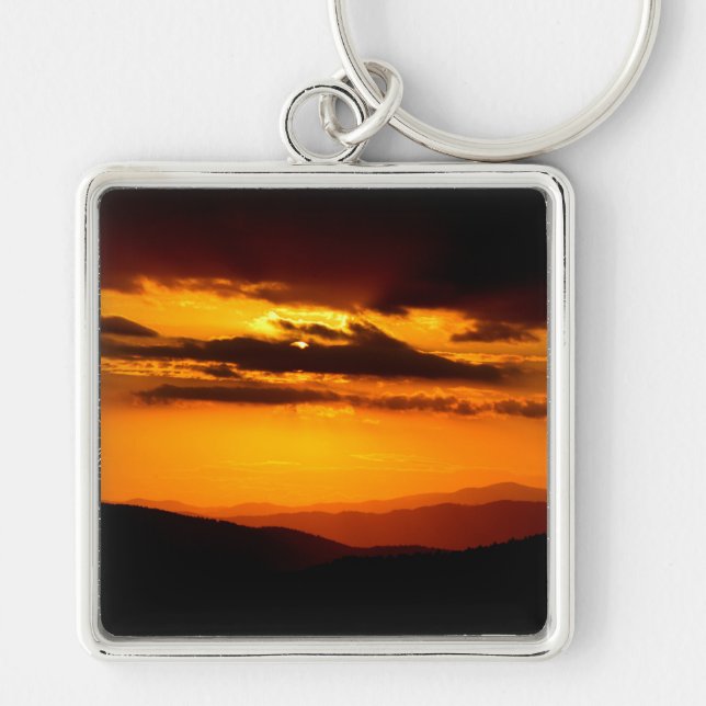 Porte-clés Belle photo de coucher du soleil (Devant)