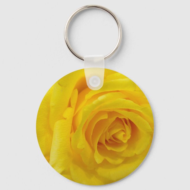 Porte-clés belle photo de rose jaune (Recto)