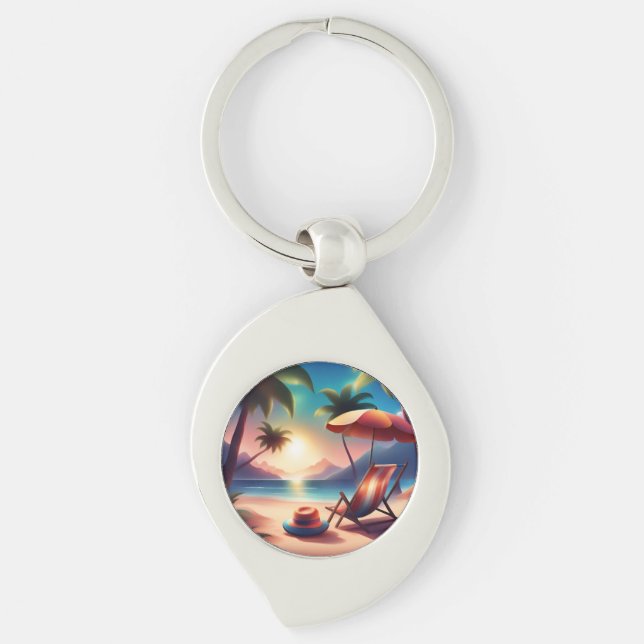 Porte-clés belle plage (Devant)