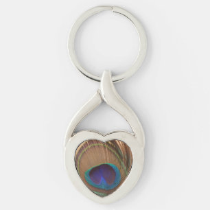 Porte-clés Belle plumes Coeur Keychain