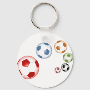 Porte-clés Belle série de ballons de football