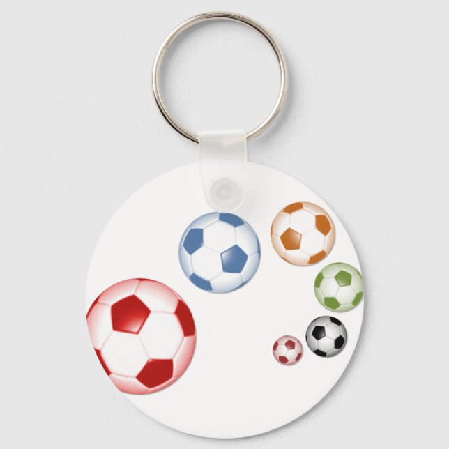 Porte-clés Belle série de ballons de football (Recto)