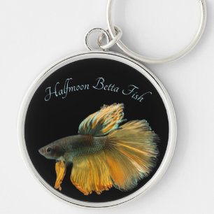 Porte-clés Belle Siamese Combattre Poisson Betta demi-lune