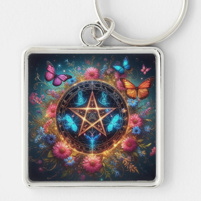 Porte-clés Belle Sorcière pentacle2 (Devant)