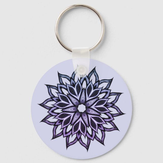 Porte-clés Belle Violette Abstraite (Recto)