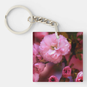 Porte-clés Belles fleurs de cerisiers rose printemps