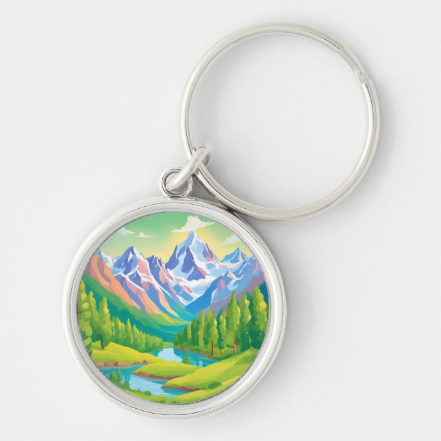 Porte-clés Belles montagnes (Devant)