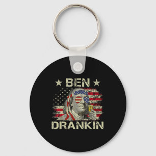 Porte-clés Ben Drankin Benjamin Franklin 4 juillet drôle Dr